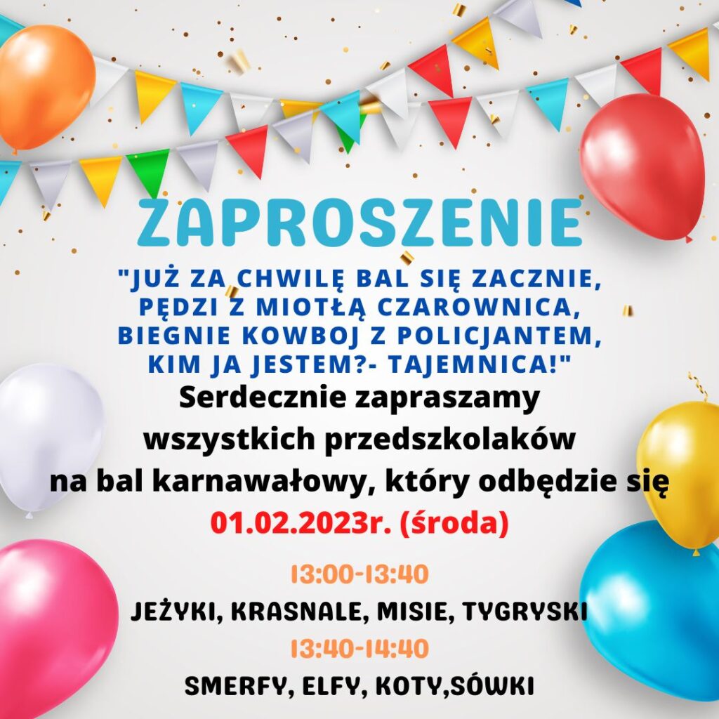 Zdjęcie: W karnawale, w karnawale wybieramy się na…