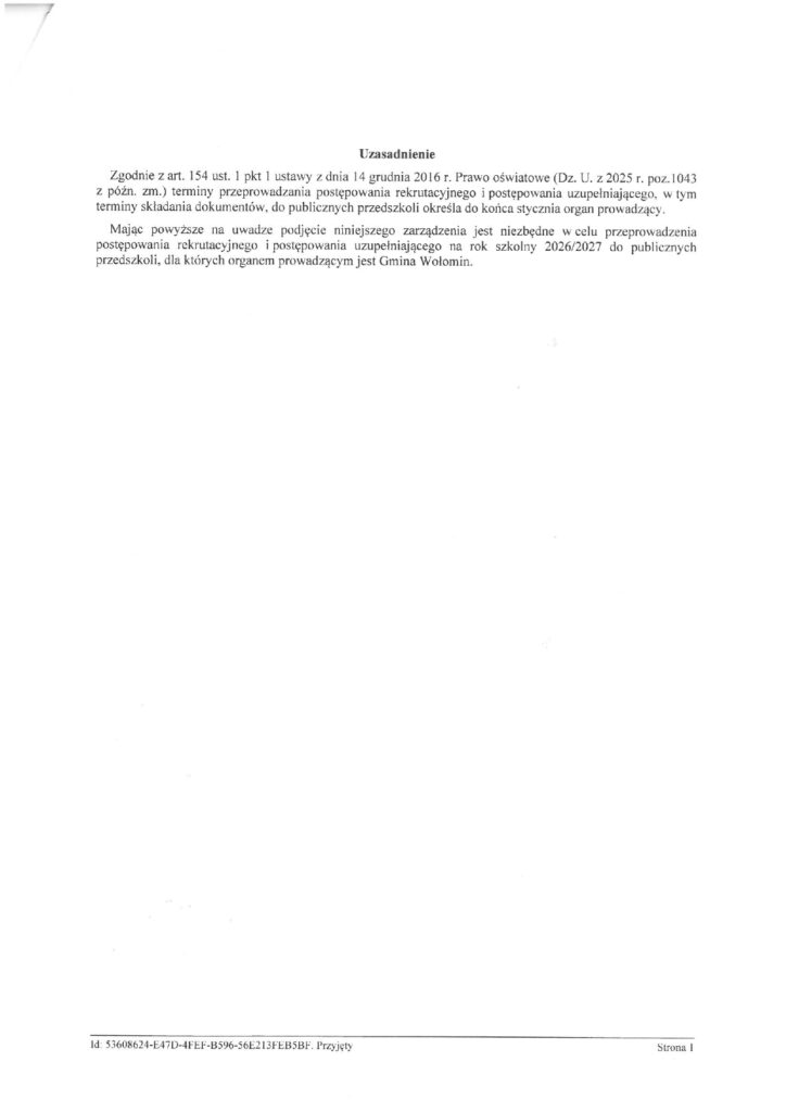 Zarządzenie W Sprawie Rekrutacji Do Przedszkoli 2026 2027 Page 0003